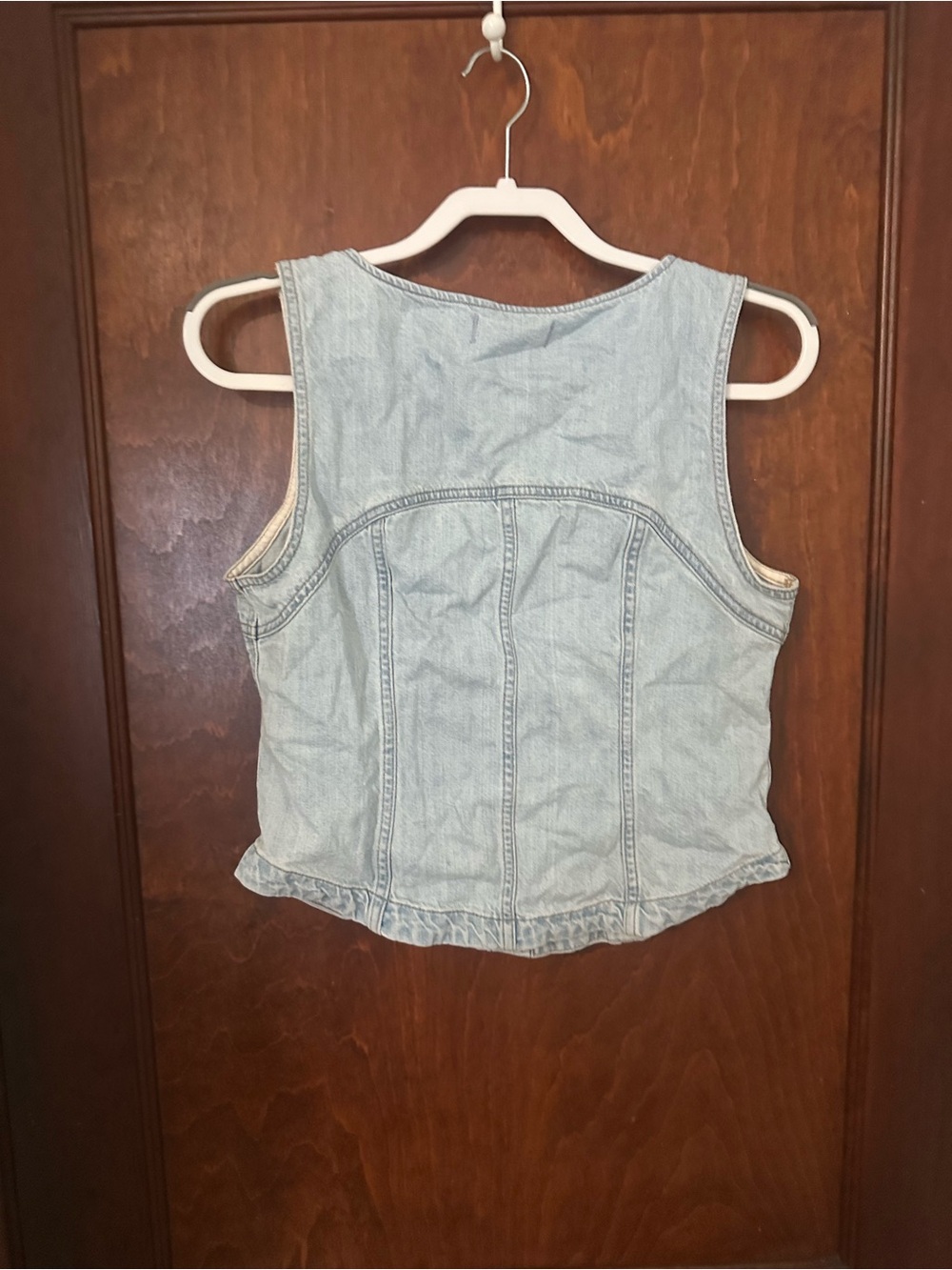Madewell Avi Denim Vest Top Size 10 or M - Picture 3 of 6